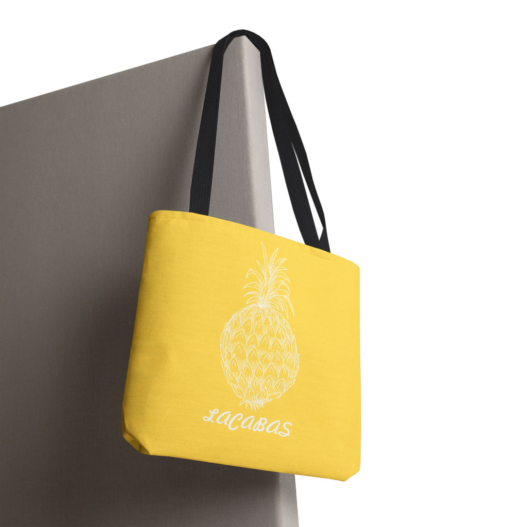 Pineapple Print Tote Bag — Tropical Fruit Pattern Beach & Market Tote