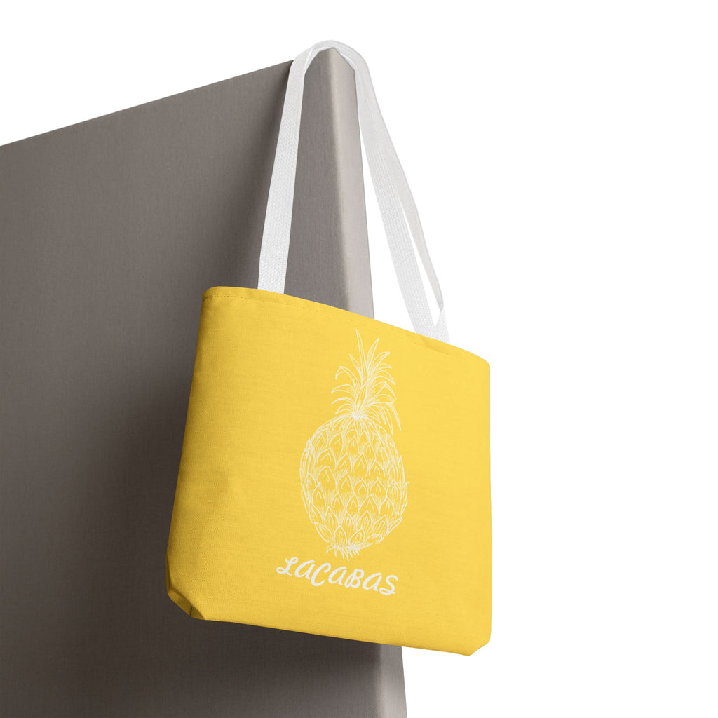 Pineapple Print Tote Bag — Tropical Fruit Pattern Beach & Market Tote
