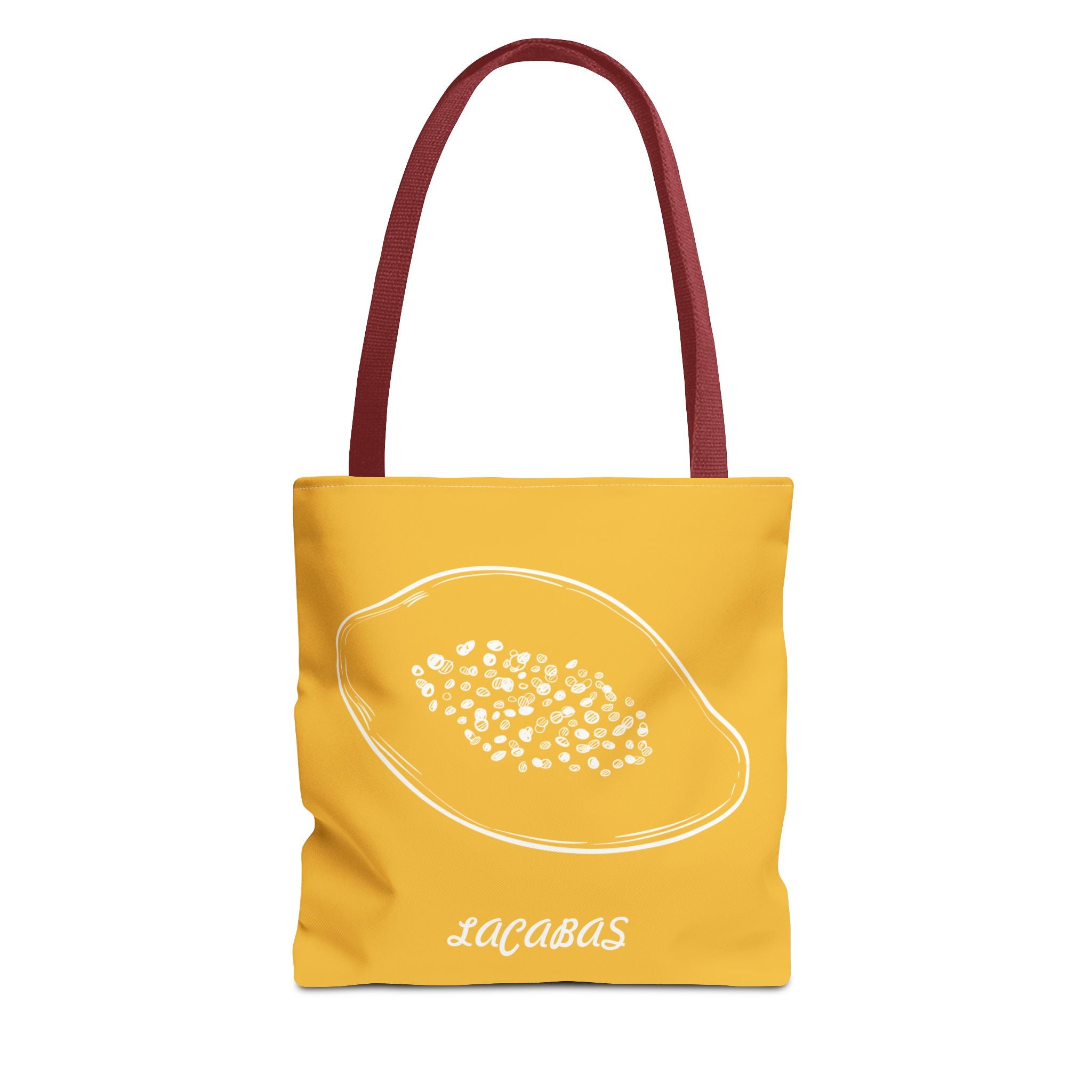 Papaya Print Tote Bag — Tropical Fruit Pattern All-Over Print Tote