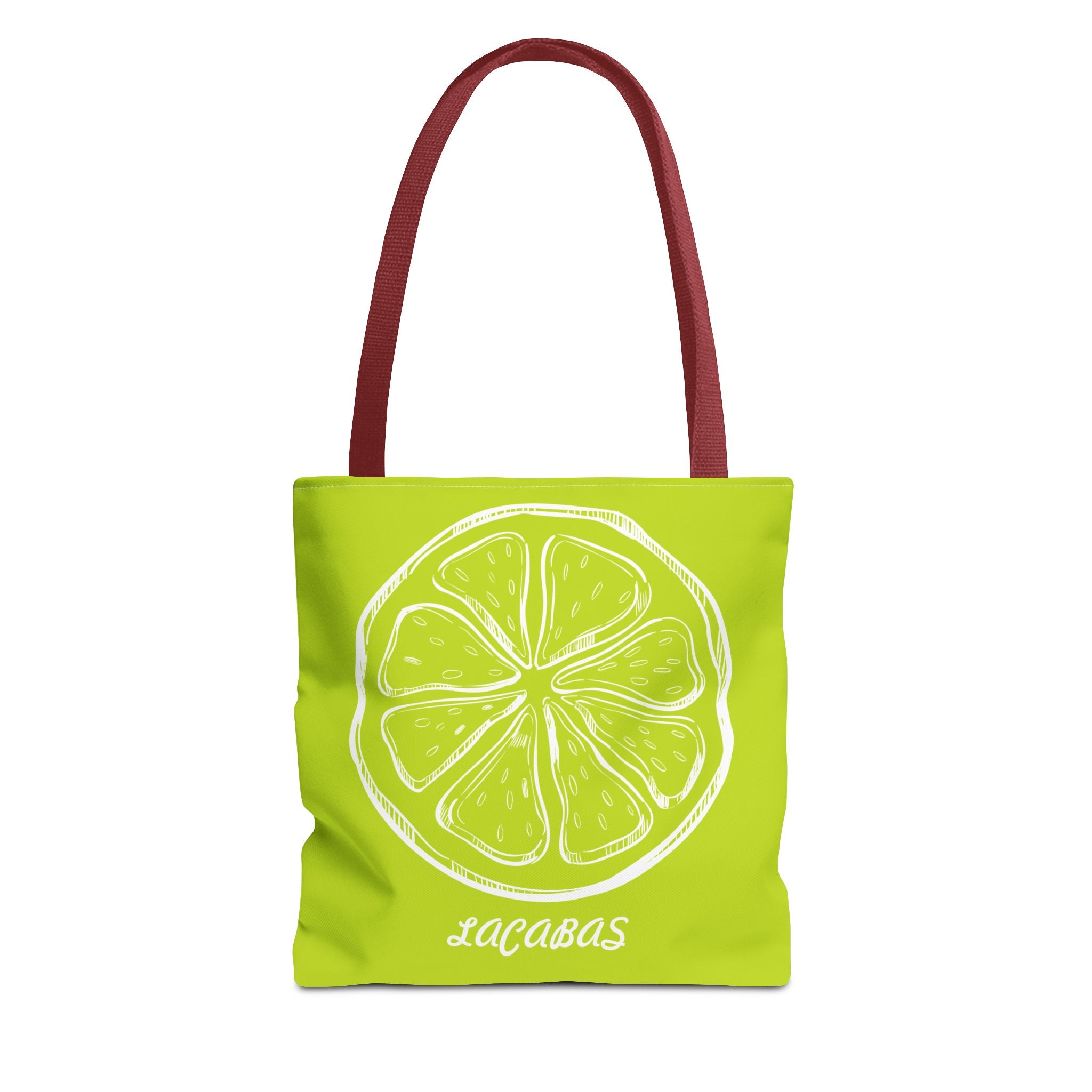 Lime Print Tote Bag — Bright Citrus All-Over Print Shoulder Tote