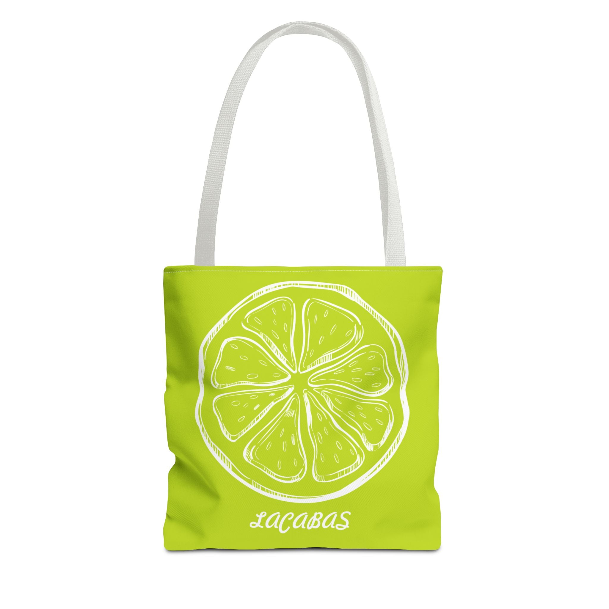 Lime Print Tote Bag — Bright Citrus All-Over Print Shoulder Tote
