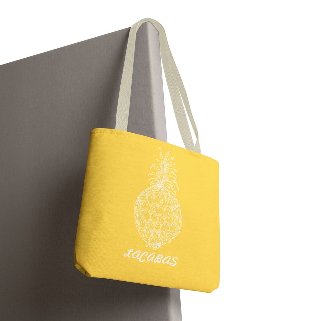 Pineapple Print Tote Bag — Tropical Fruit Pattern Beach & Market Tote