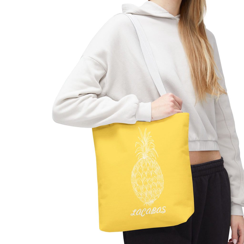 Pineapple Print Tote Bag — Tropical Fruit Pattern Beach & Market Tote