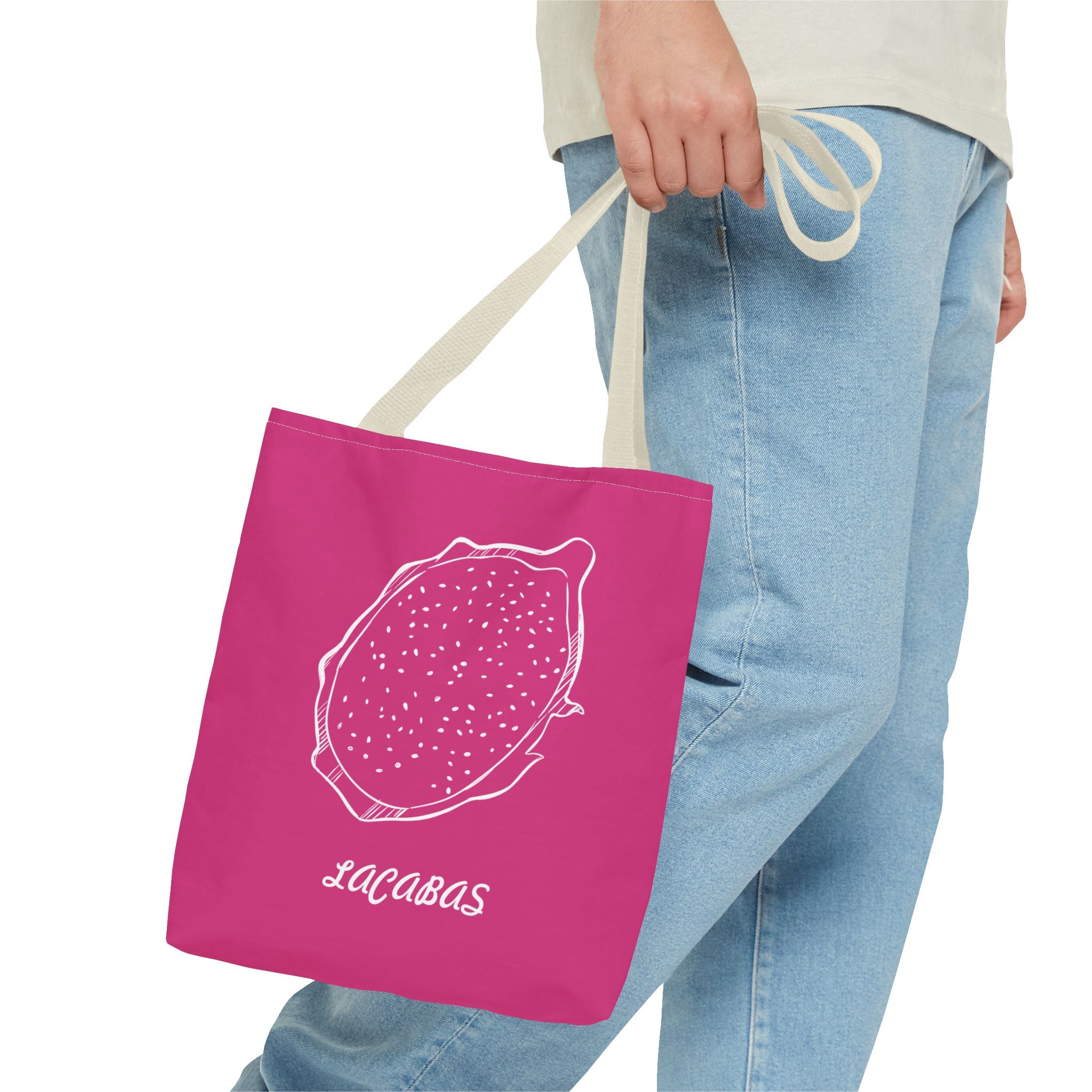 Dragon Fruit Print Tote Bag — Vibrant Tropical Dragonfruit Pattern