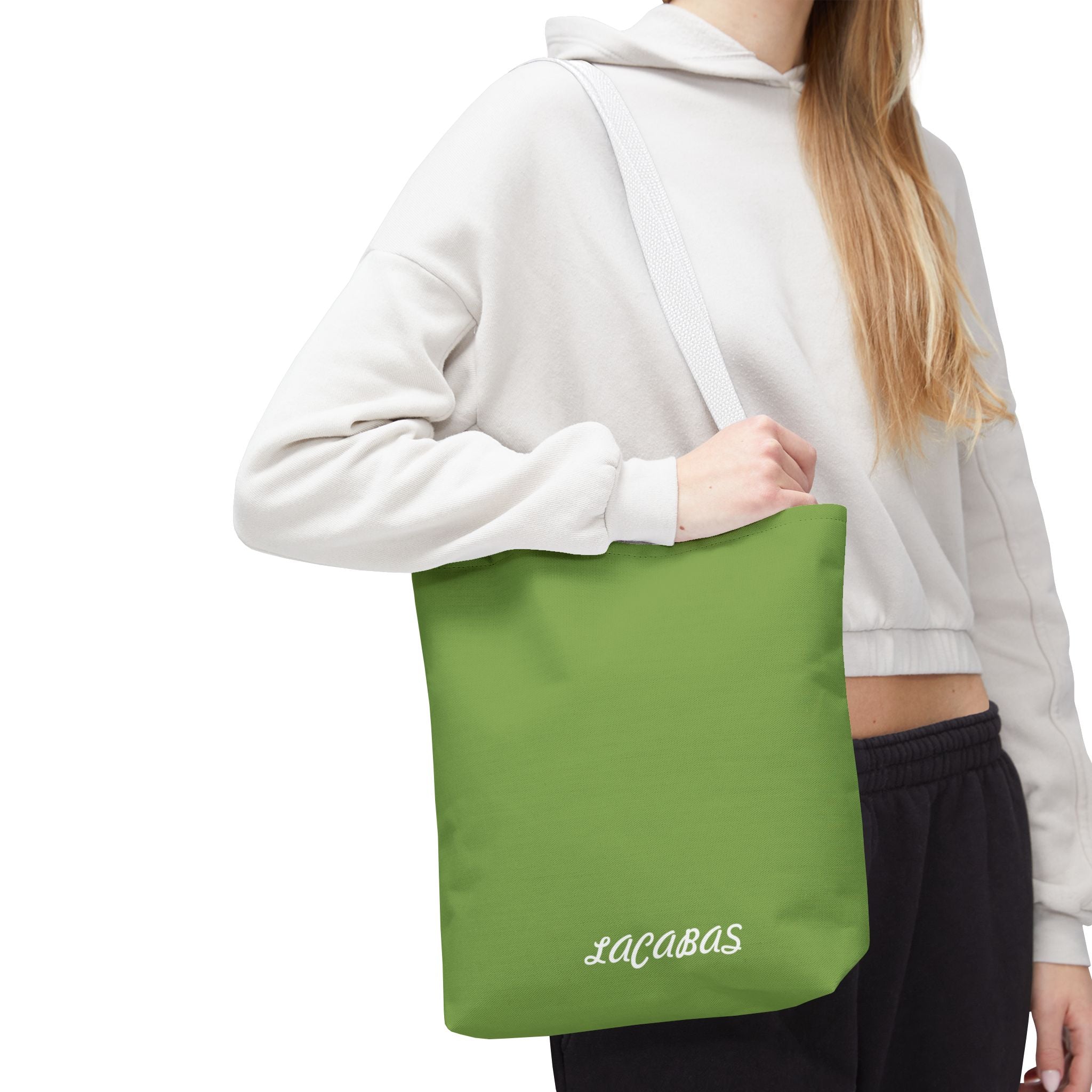Green 'LACABAS' Tote Bag — Personalized Canvas Shopping Tote