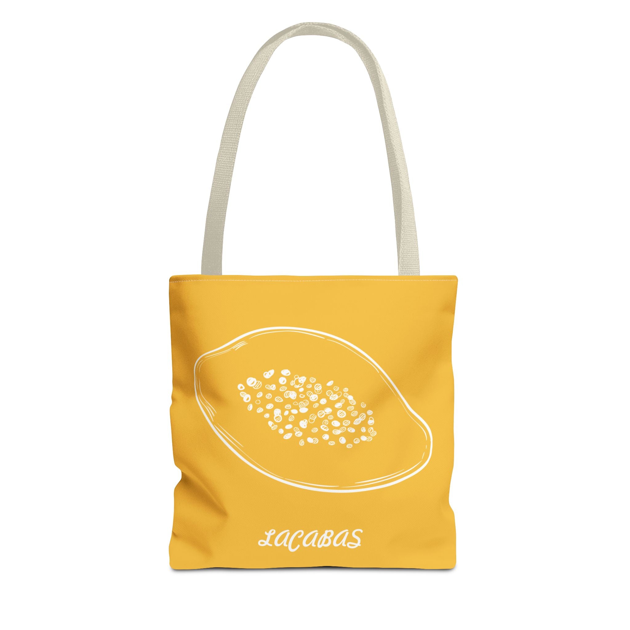 Papaya Print Tote Bag — Tropical Fruit Pattern All-Over Print Tote
