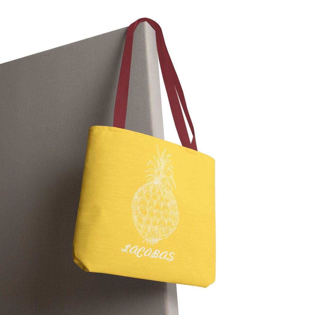 Pineapple Print Tote Bag — Tropical Fruit Pattern Beach & Market Tote