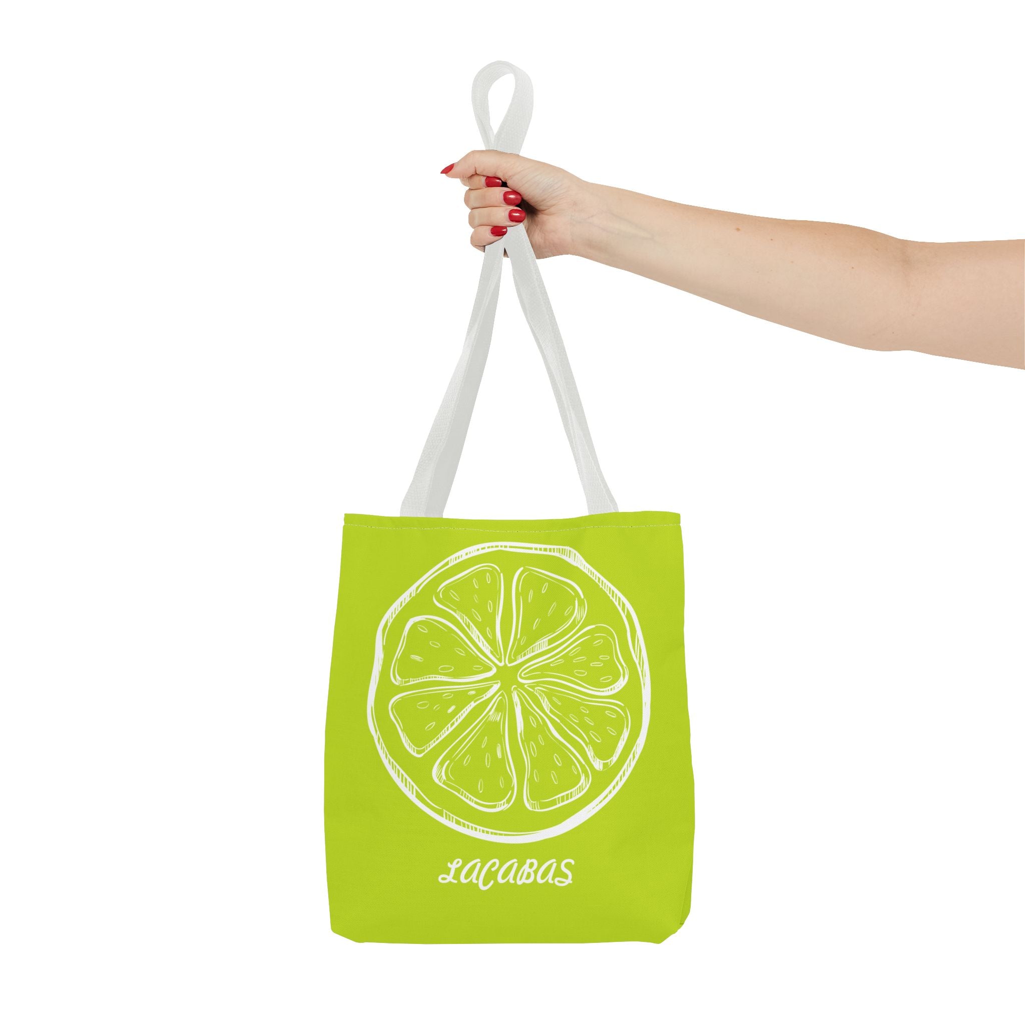 Lime Print Tote Bag — Bright Citrus All-Over Print Shoulder Tote